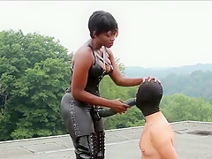 Exotic amateur Femdom, Strapon sex scene