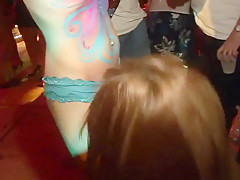 Horny pornstar in crazy big tits, striptease porn scene