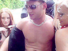 Crazy pornstars Jenna Lovely, Celine Noiret and Ferrara Gomez in amazing blonde, group sex adult scene