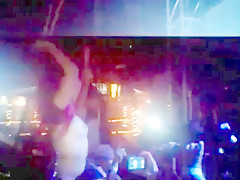 Girls flashing their tits at rock concerts