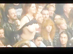 Girls flashing their tits at rock concerts