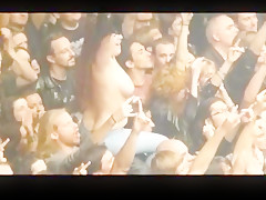 Girls flashing their tits at rock concerts