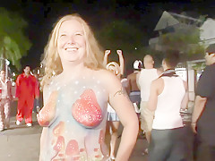 Horny pornstar in fabulous blonde, outdoor adult clip