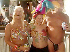 Horny pornstar in fabulous blonde, outdoor adult clip