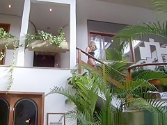 Amazing pornstar Milena Santos in horny outdoor, blonde adult clip