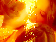 Fabulous pornstars Ann Marie Rios, Kelli Tyler and Simone Pryce in crazy blowjob, voyeur porn movie