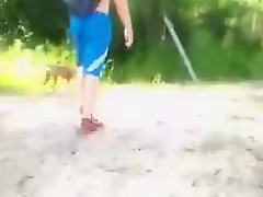 Milf fucked outdoor