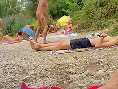 Nudist grandpa at the beach - 3