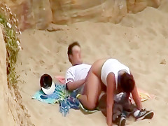 Moving your rich ass on the beach