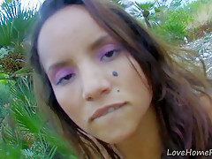 Exotic Beauty Gets Her Brown Snatch Filled Good