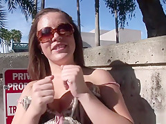 Exotic pornstar in hottest striptease, outdoor sex clip