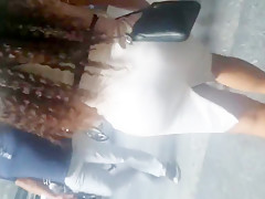 White tight dress bubble milf butt latina