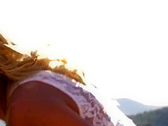 Solo Blonde Beauty Is Masturbating Outside With Scarlet Red