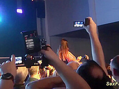 Sexy Strip Show on Public Stage