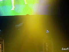 Sexy Strip Show on Public Stage