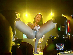 Sexy Strip Show on Public Stage