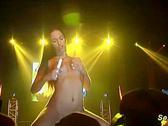 Sexy Strip Show on Public Stage