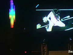 Sexy Strip Show on Public Stage