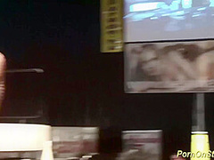 Cock Sharing Porn Show on Public Stage
