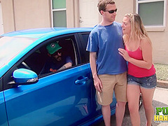 Cute blonde Kendra Lynn loves being naughty in public - Public Handjobs