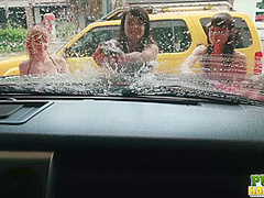 Desperate for Spring Break Cash Chloe Sky Has Car Wash Idea - Public Handjobs