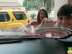 Desperate for Spring Break Cash Chloe Sky Has Car Wash Idea - Public Handjobs