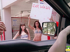 Desperate for Spring Break Cash Chloe Sky Has Car Wash Idea - Public Handjobs