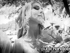Damsel in Distress Christie Stevens Thanks Her Savior - Public Handjobs