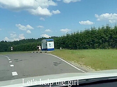 Two Students Gave A Ride To Fellow Traveler Milf To Creampie