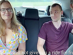Two Students Gave A Ride To Fellow Traveler Milf To Creampie