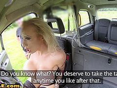 Huge tits MILFY mouth and pussy fucked in the car outdoor