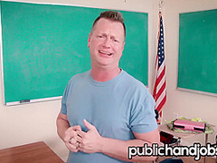 Straight A Student Alice Coxxx Jerks Off Teacher - Public Handjobs