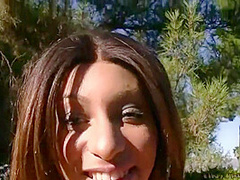 Tiny Trisha goes solo outdoors