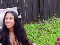 Jordyn Falls And Jay Bangher In Cute Coed Bends Over Her Big Brown Booty For Hard Black Cock 10 Min