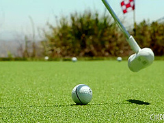 All Natural Big Tits Blonde Skye Blue Goes Golfing and Fucks Herself Silly with a Dildo