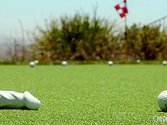 All Natural Big Tits Blonde Skye Blue Goes Golfing and Fucks Herself Silly with a Dildo