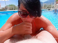Awesome Outdoor Public Pool Party Can Fuck Me With Any One