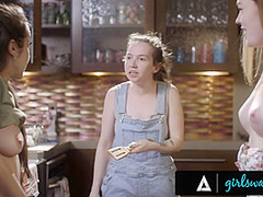 GIRLSWAY - Horny Couple Fuck Next To The Plumber