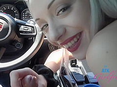 Hanging Out With Pretty Cute Blonde Babe And Getting A Blowjob In The Car With Cecelia Taylor