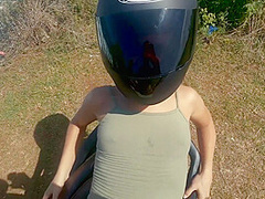 Hot Motorcyclist Girl Gives Fuck Her Tight Pussy In Public Risky Fuck