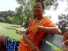 I Picked Up This Cute Petite Short Hair African Babe Auntie!