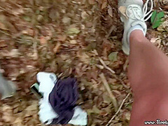 Chubby Girl With Nice Curves Sucks And Fucks Boyfriend In The Forest