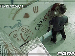 Cock Hungry UK Redhead Billie Rai Fucked Hard in a Public Washroom