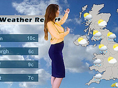 Katie Louise in Weather Report - DownblouseJerk