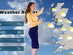Katie Louise in Weather Report - DownblouseJerk
