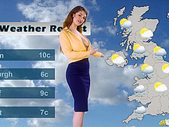Katie Louise in Weather Report - DownblouseJerk