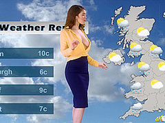 Katie Louise in Weather Report - DownblouseJerk