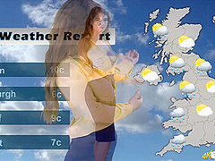 Katie Louise in Weather Report - DownblouseJerk