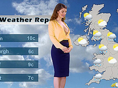Katie Louise in Weather Report - DownblouseJerk