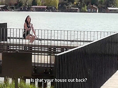 Bombass Brunette Chick Gets Fucked In The Ass Outdoor